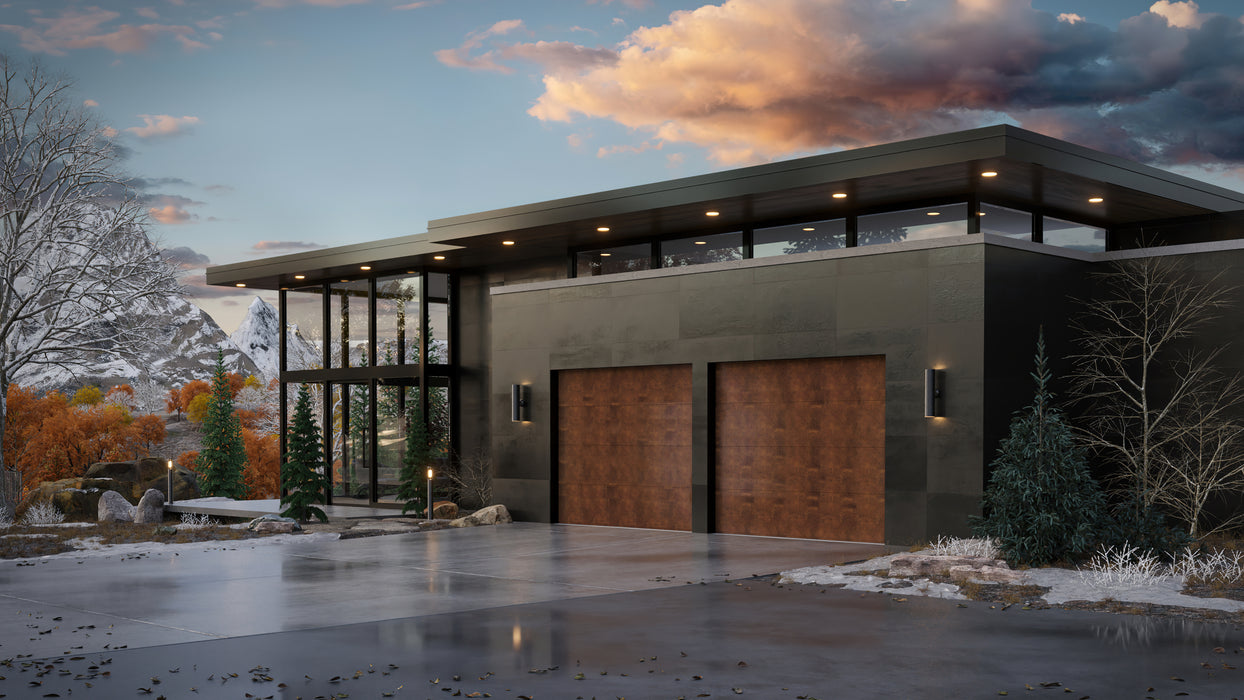 UniTherm - Premium Insulated Flush Panel Smooth Modern Design Steel Garage Door