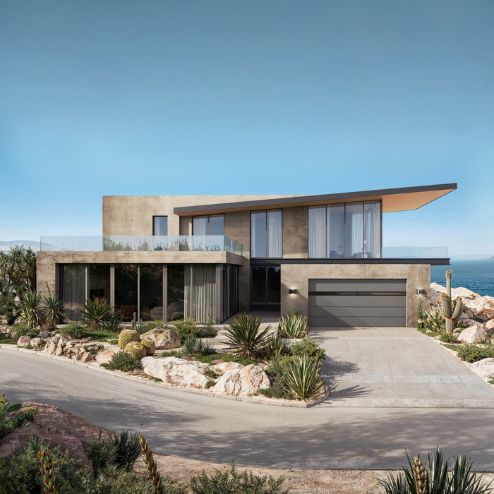 UniTherm - Premium Insulated Flush Panel Smooth Modern Design Steel Garage Door