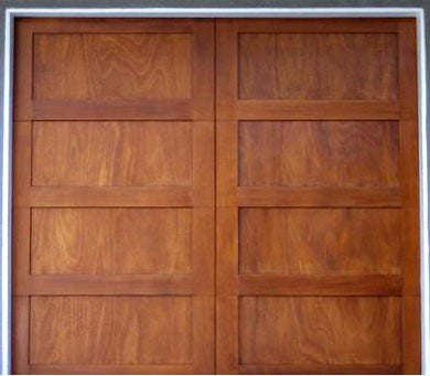 Valentino Modern Style Custom Wood Garage Door [8' X 7']