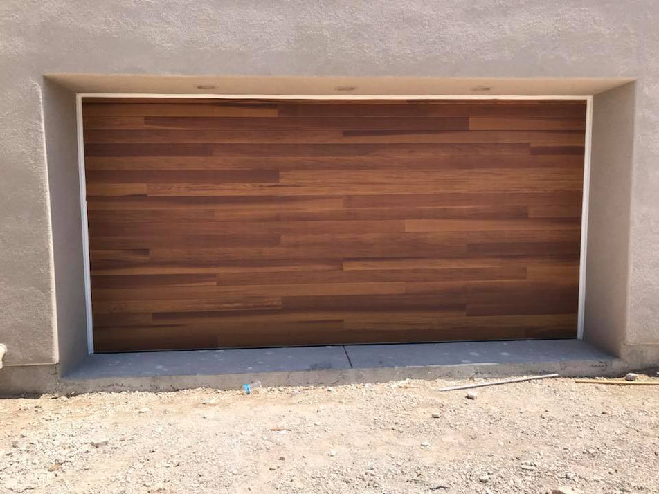Wood Texture Steel Garage Doors – IZDHB