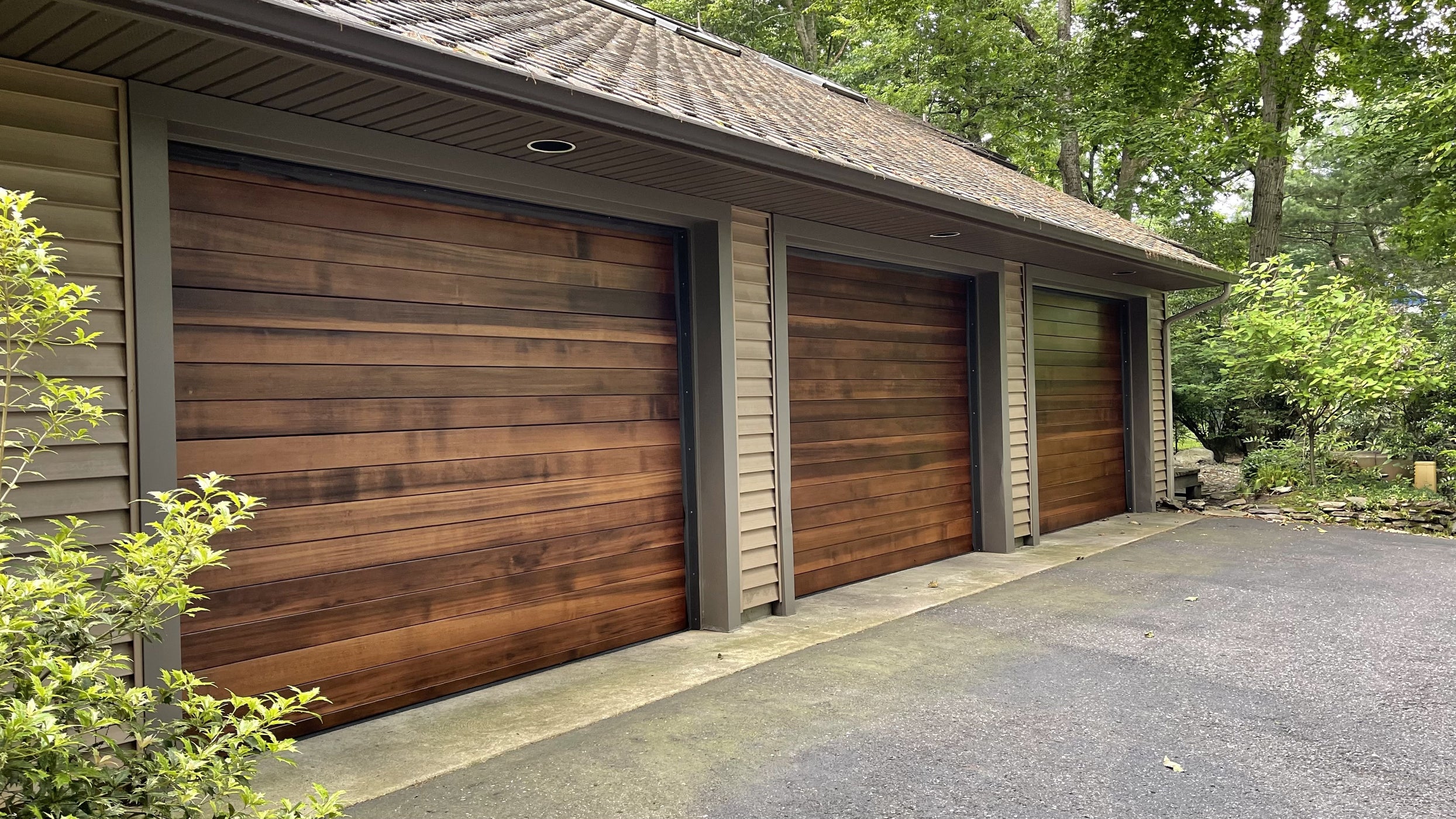 Emilio - Modern Style Custom Wood Garage Door — Lux Garage Doors