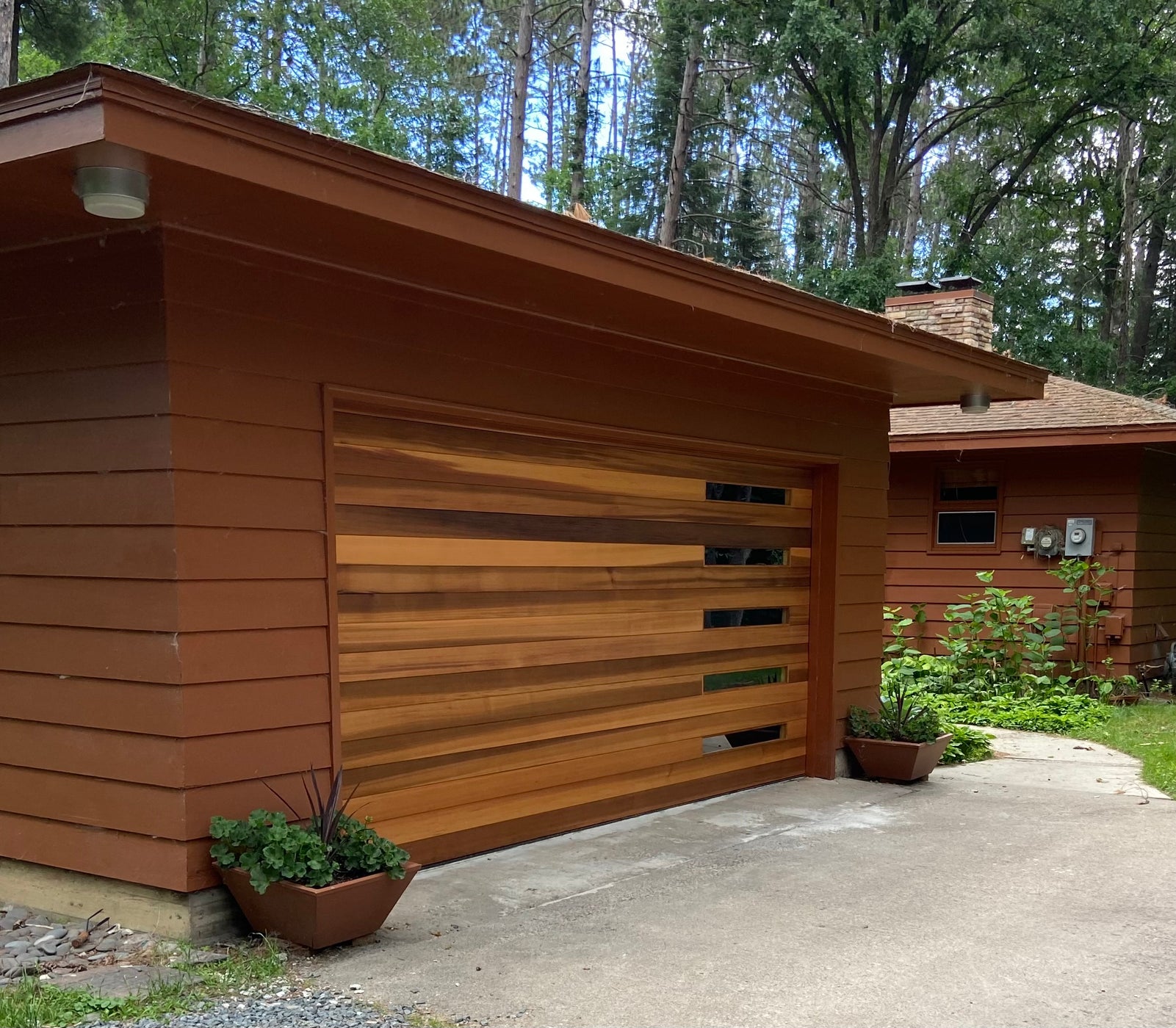 Emilio - Modern Style Custom Wood Garage Door — Lux Garage Doors