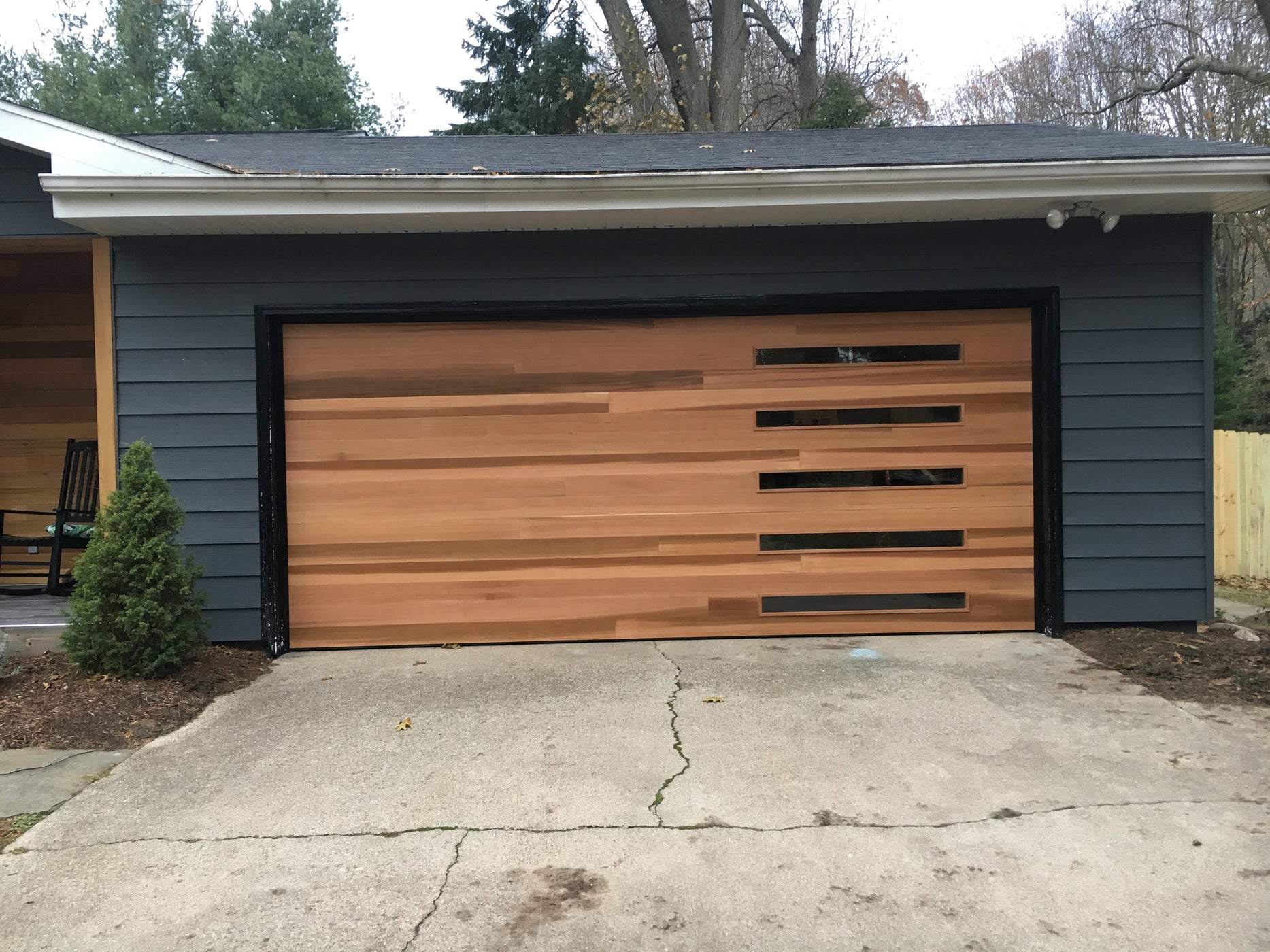 Emilio Modern Style Custom Wood Garage Door — Lux Garage Doors
