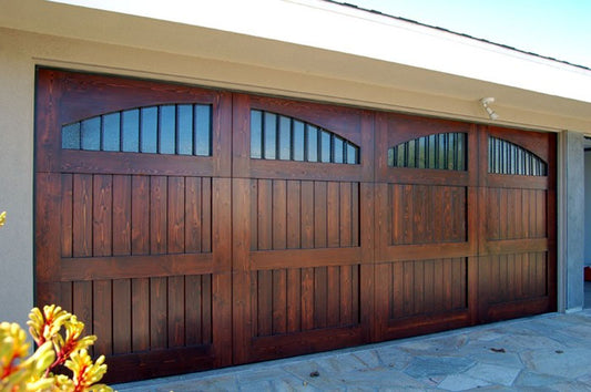American - Spanish Style Custom Wood Garage Door